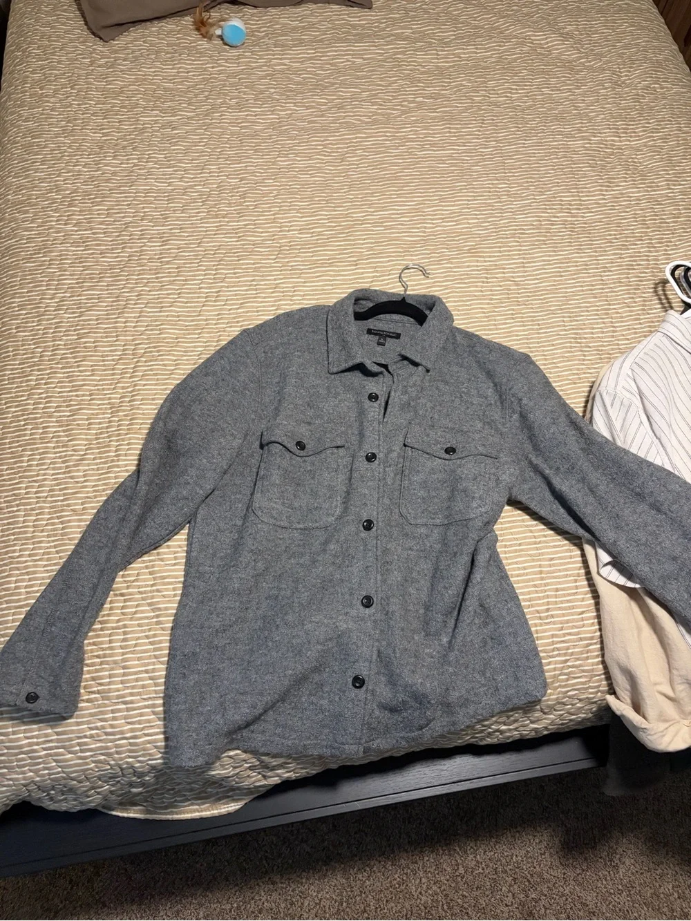 Banana Republic Men's Heather Gray Shirt Jacket